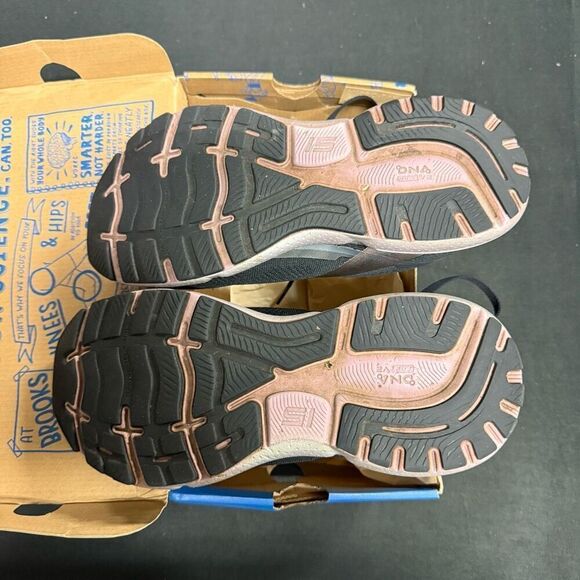 Brooks Ghost 15 Black Rose Gold Running Shoes Sneakers 9 Wide - Picture 5 of 6